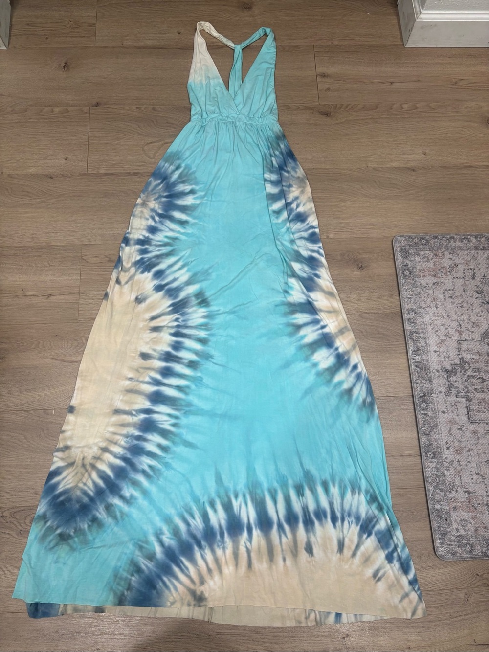 Anthropologie Brightly twisted Tie-Dye Halter Maxi Dress